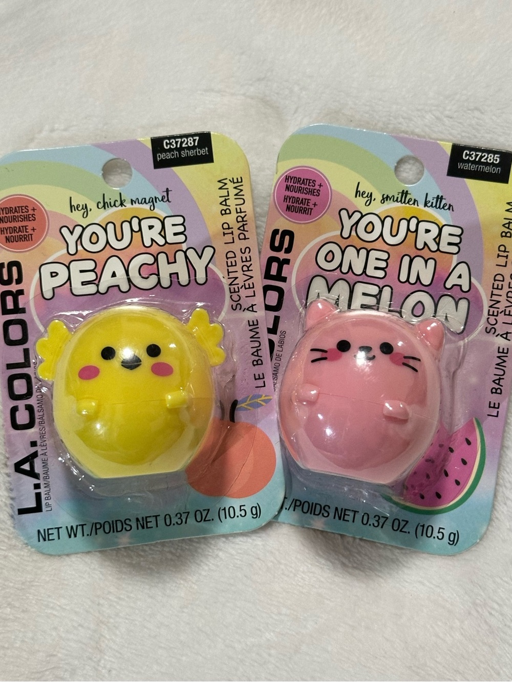 "Hey, Chick Magnet" & "Hey, Smitten Kitten" Scented Lip Balm Set.